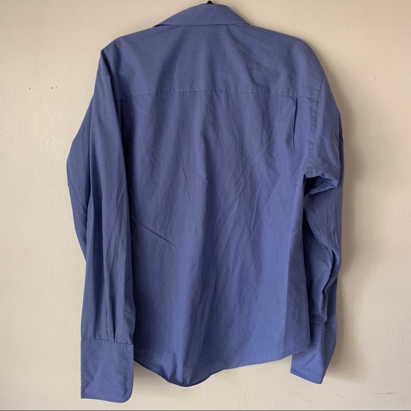 Blue Striped YvesSaintLaurent Button Up - Picture 3 of 5